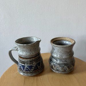 Like New Artisan Ceramic Sugar and Creamer